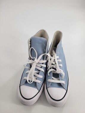 Converse Womens Light Blue High-Top Canvas Sneakers Size 10